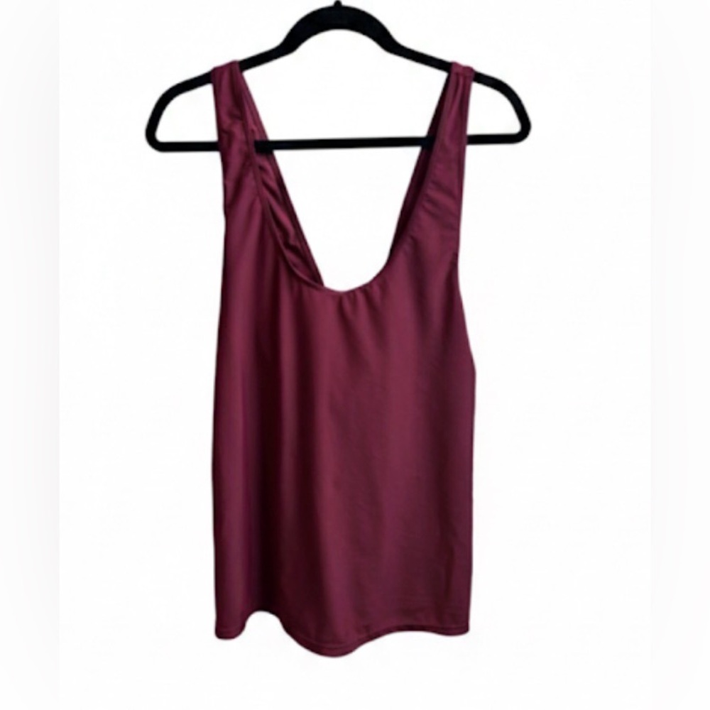 NWT : Holipick 18W Berry Criss-Cross Back Tankini/Tank Top (Unlined/No Bra)